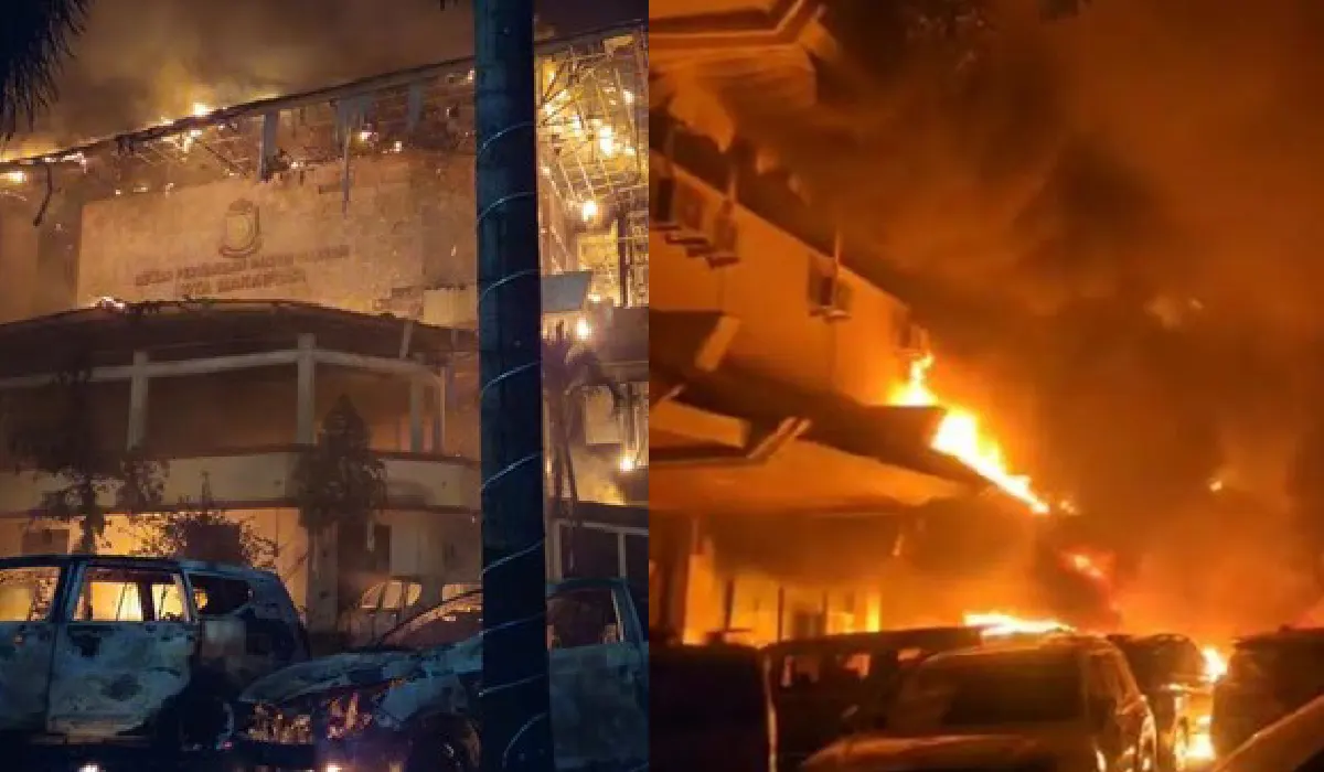 Gedung DPR Makasar Dibakar Massa Demo